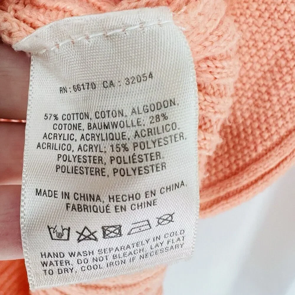 Anthropologie Angel of the North Orange Women Pullover Sweater Size XS